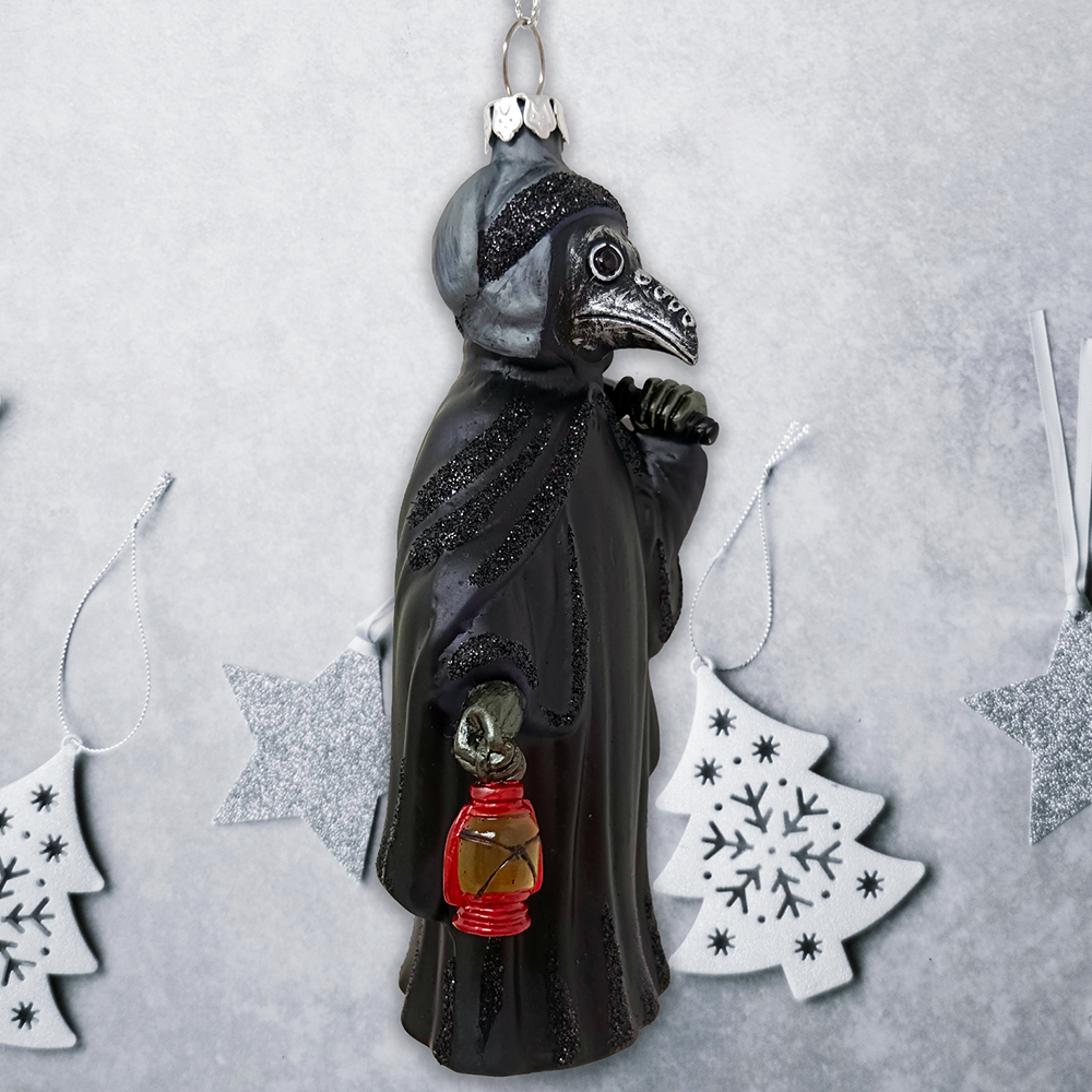 Plague Doctor Glass Christmas Ornament