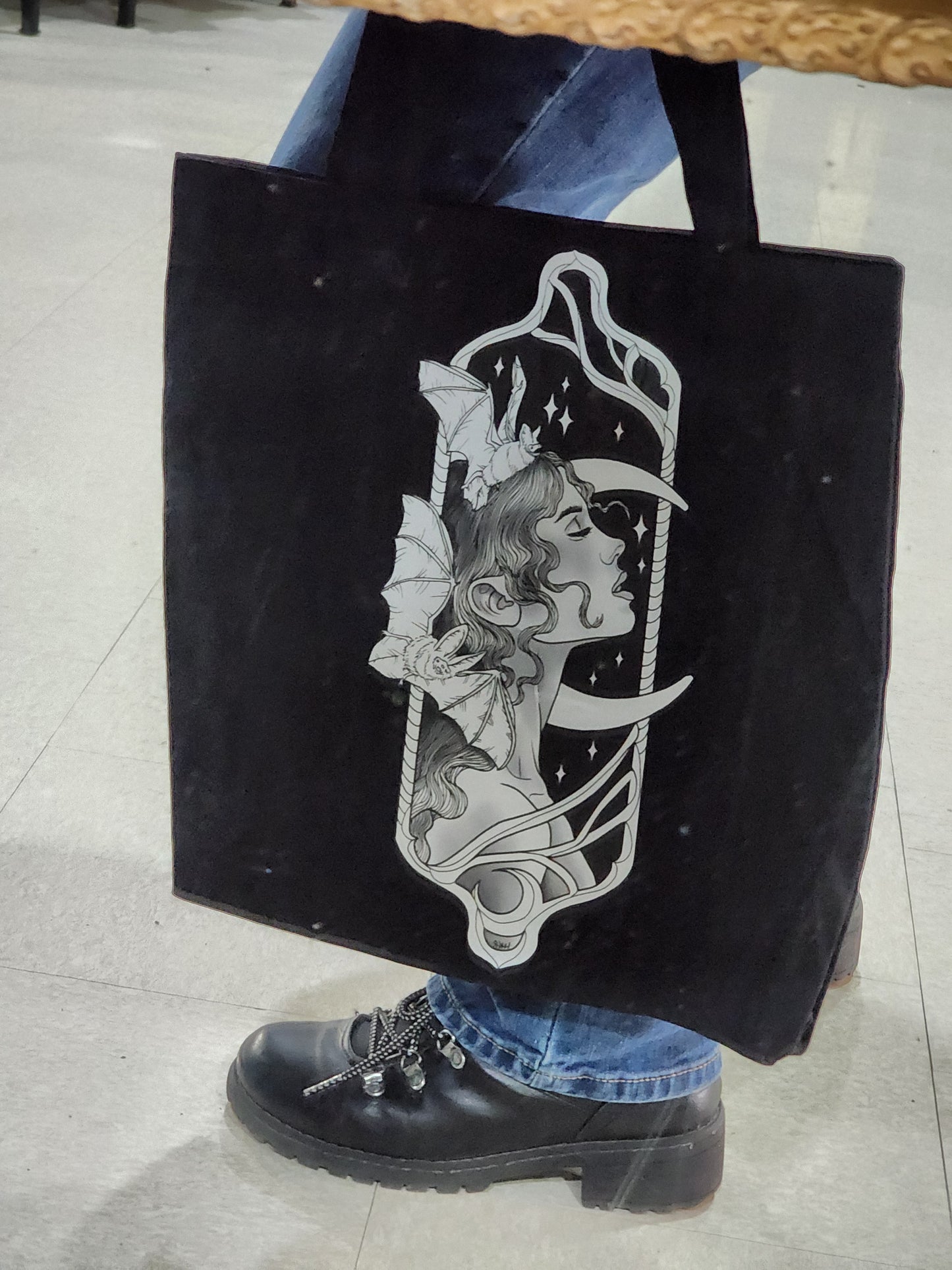 HAUNTED MIDNIGHT GODDESS Tote Bag