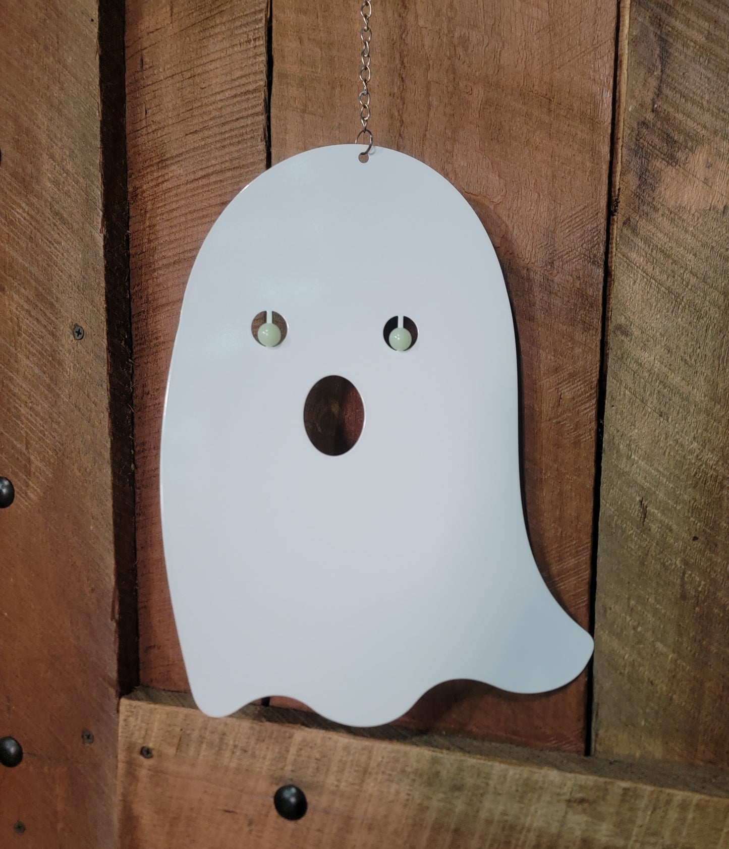 Hanging Ghost with Glow in the Dark Eyes