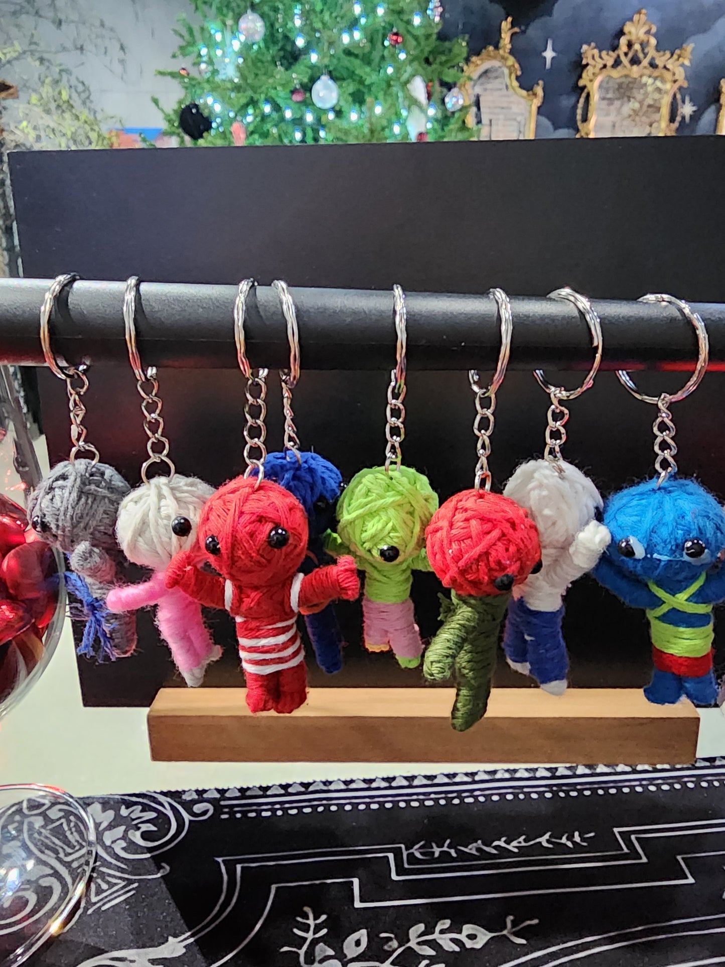 String Voodoo Doll Key Chain-Handmade