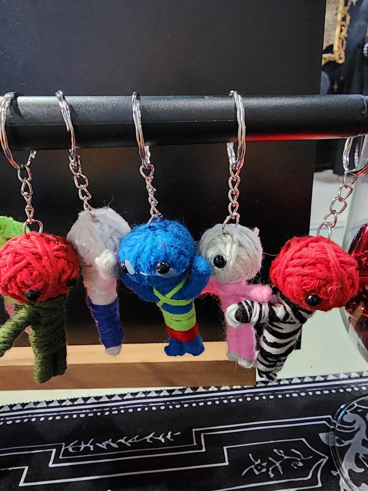 String Voodoo Doll Key Chain-Handmade