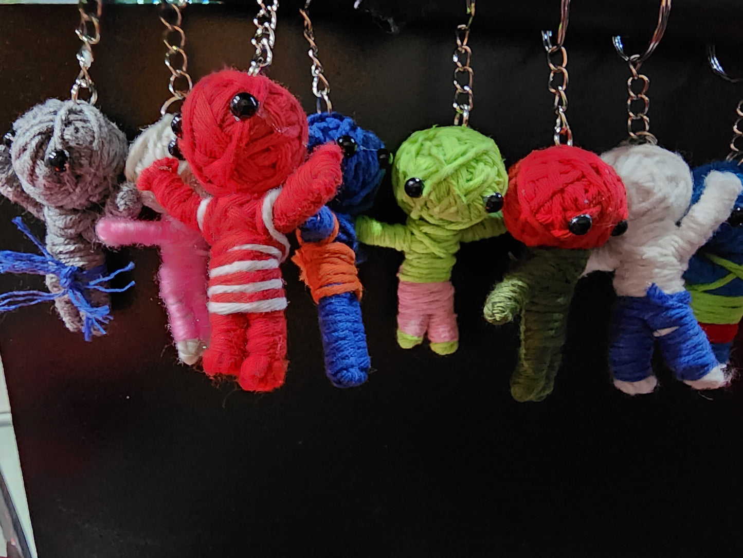 String Voodoo Doll Key Chain-Handmade