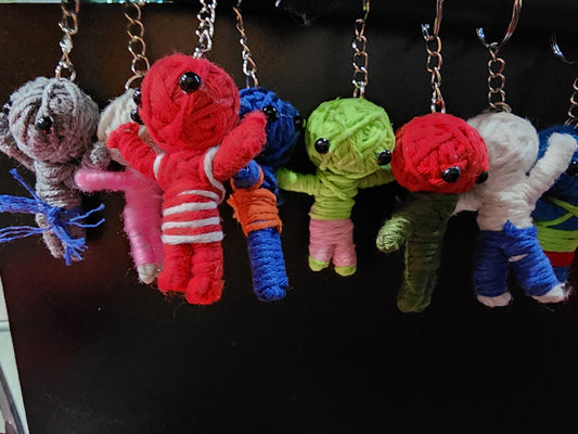 String Voodoo Doll Key Chain-Handmade