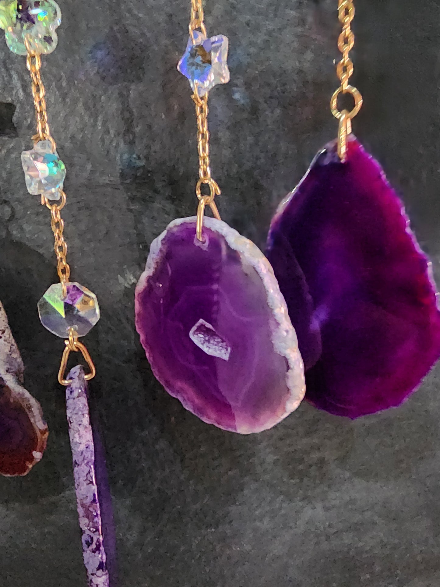 Amethyst Stone Tree of Life Wall Hanging