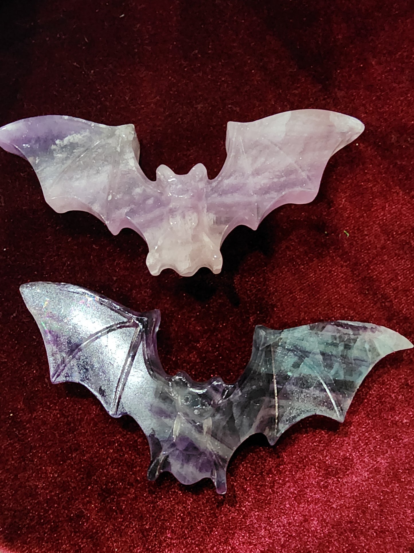 Crystal Purple Fluorite Bat