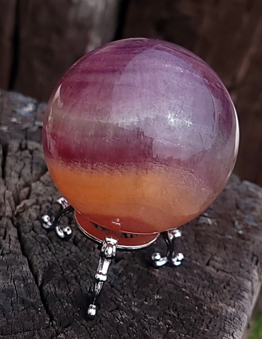 Rainbow Fluorite Crystal Sphere