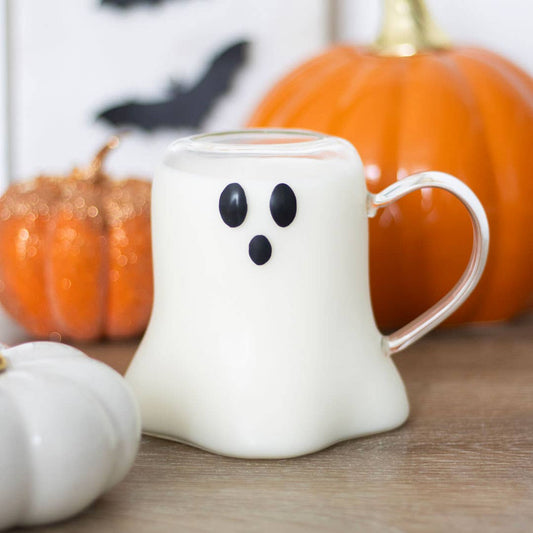 Whimsical Ghost Glass Mug