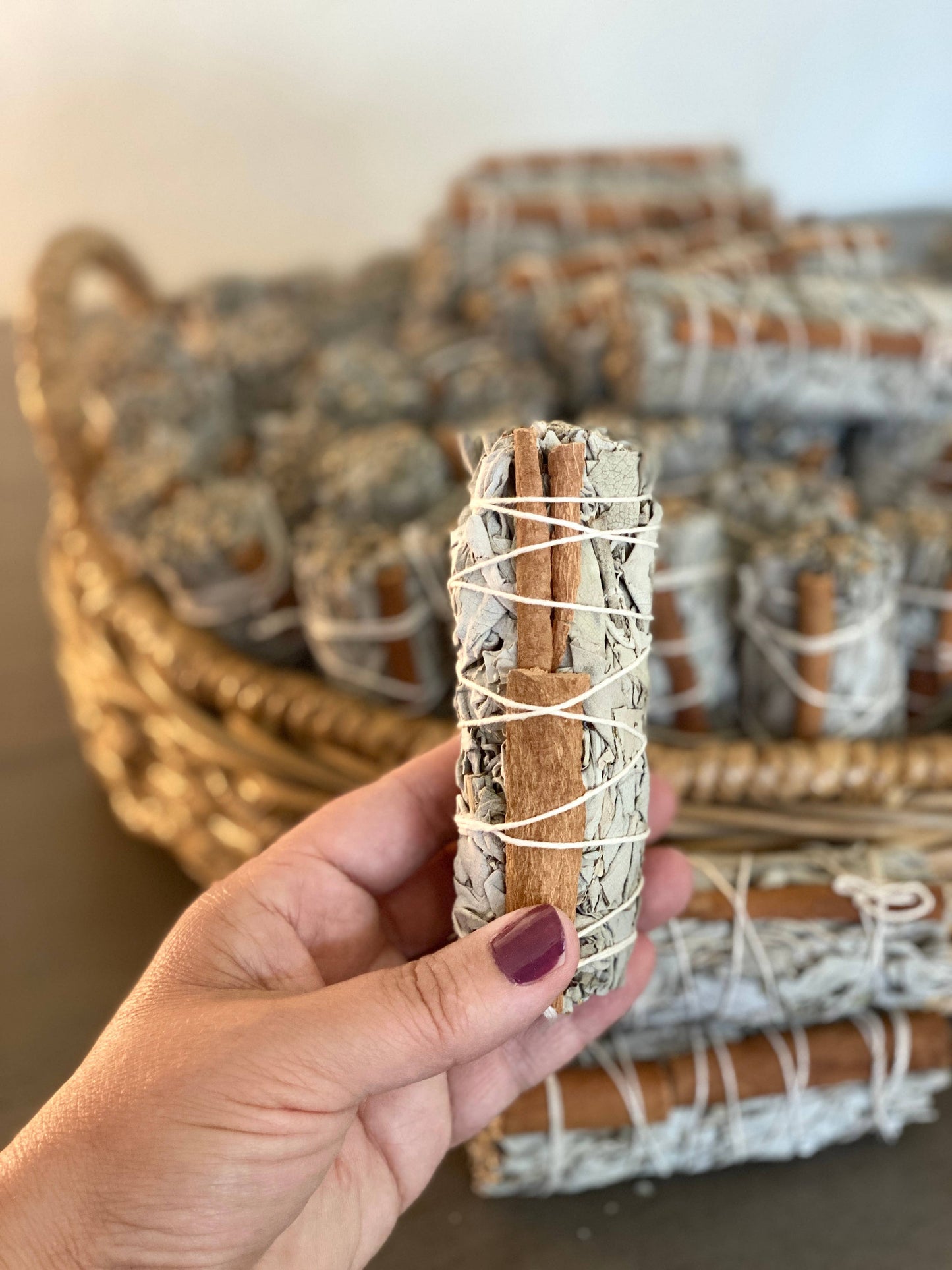 White Sage Smudge Sticks with Cinnamon