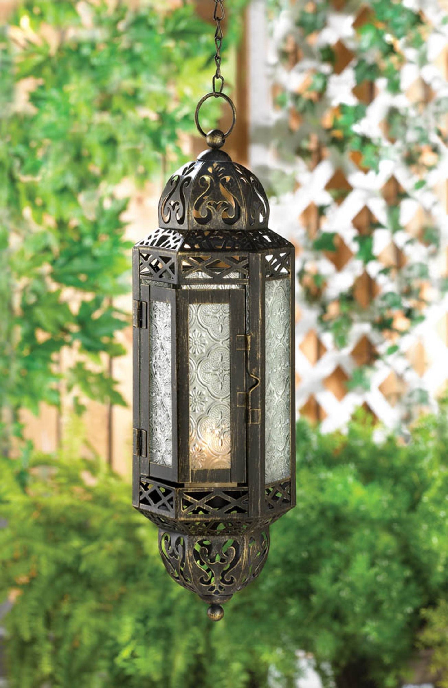 Clear Hanging Candle Lantern