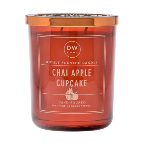 Chai Apple Cupcake Large Glass Candle