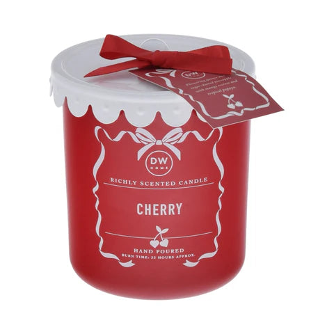 Cherry- Perfect for Valentines Day Glass Candle