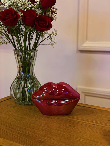 POUTY LIPS - Perfect for Valentines Day Ruby Riot Glass Candle