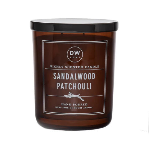 Sandalwood Patchouli Large Glass Candle