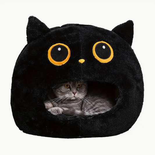 Gothic Black Cat Pet Bed for Cats and Dogs