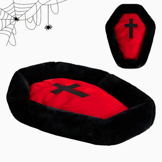 Gothic Coffin Pet Bed for Cats and Dogs