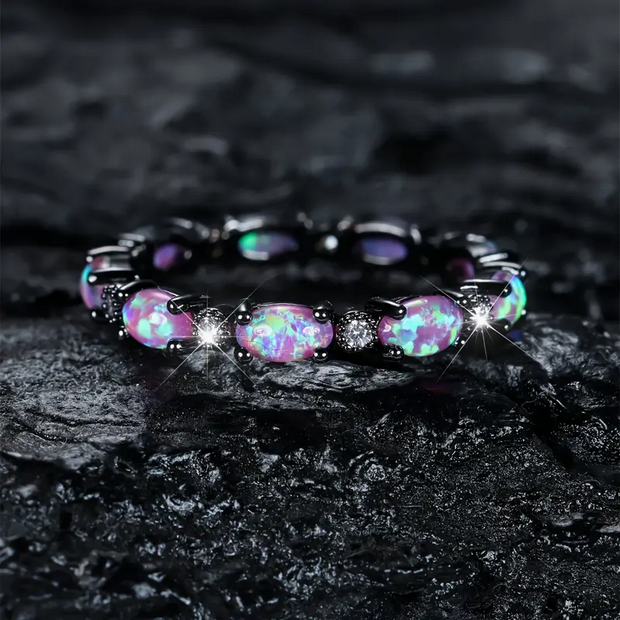 Purple Opal Gemstone Ring