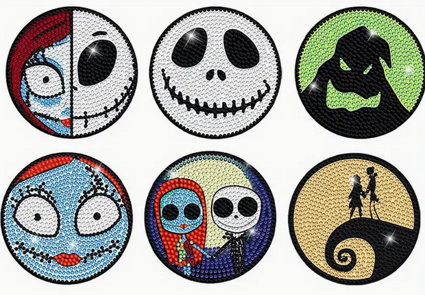 Nightmare Before Christmas Diamond Art Coaster Set