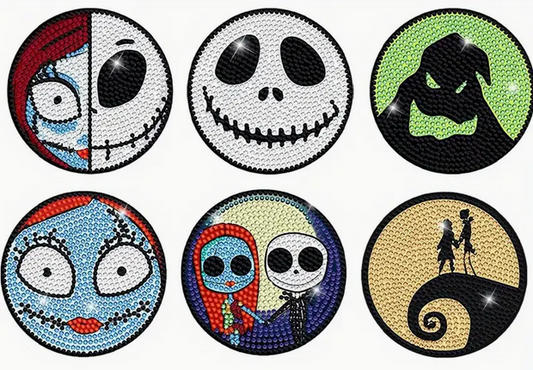 Nightmare Before Christmas Diamond Art Coaster Set