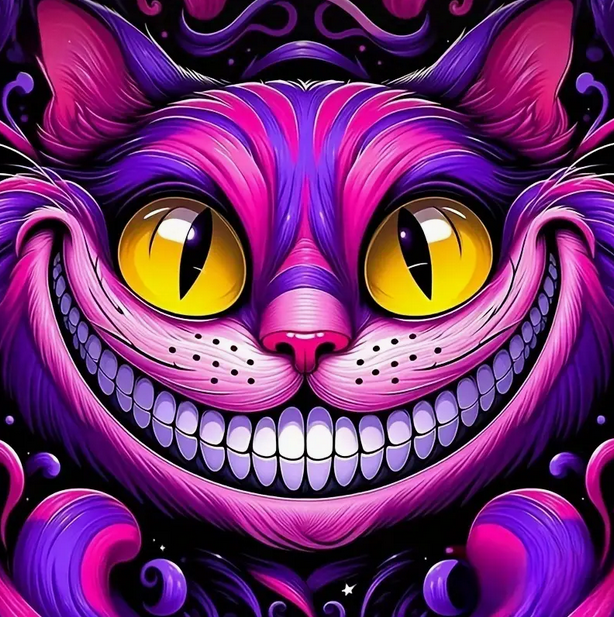 Cheshire cat diamond art painting kit