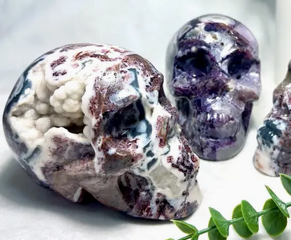 Purple Sphalerite Crystal Skull (medium)