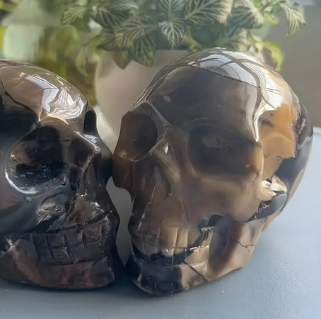 Volcano Agate Crystal Skull