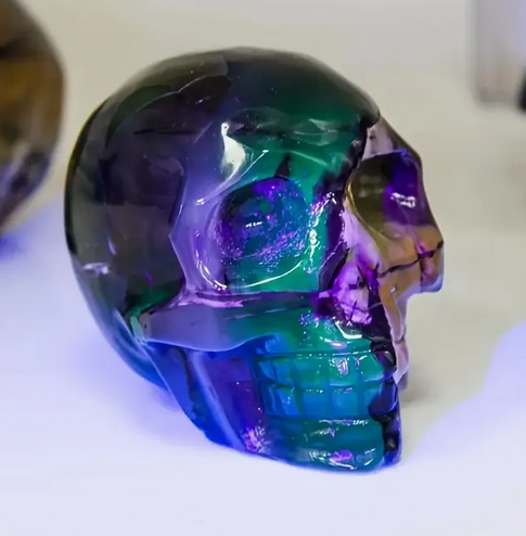 Volcano Agate Crystal Skull