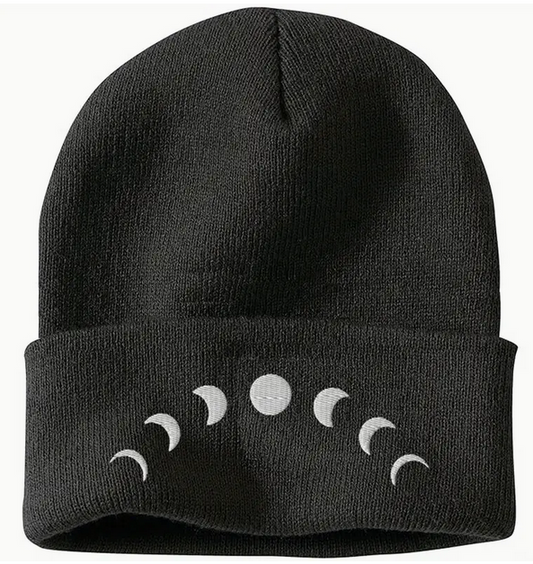 Moon Phases Knit Beanie