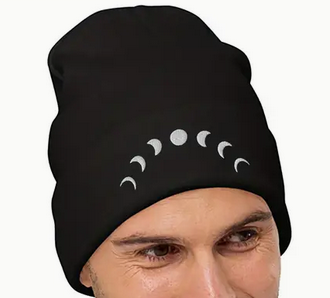 Moon Phases Knit Beanie