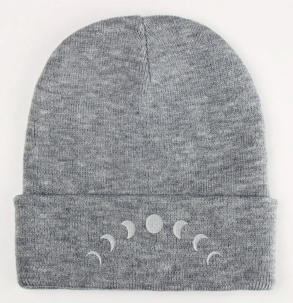 Moon Phases Knit Beanie