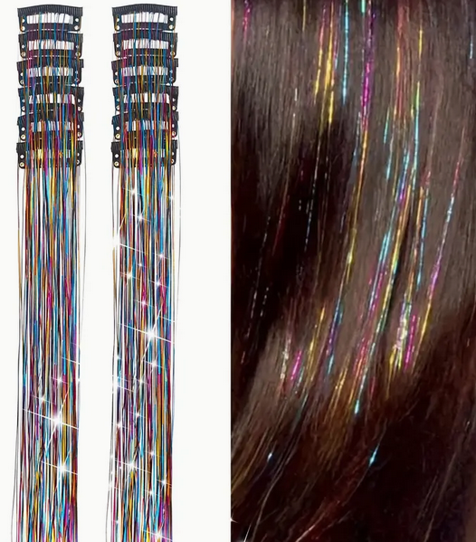 Hair Tinsel Clip In set