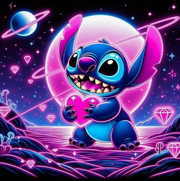 Neon Stitch diamond art painting