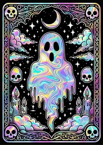 Iridescent Ghost diamond painting kit