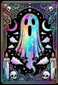 Iridescent Ghost diamond painting kit