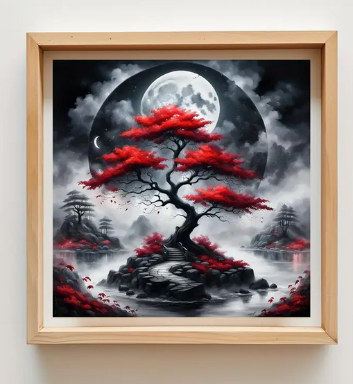 Japanese Maple tree diamond art painting kit