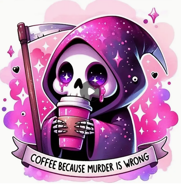 Kawaii Grim Reaper diamond art kit