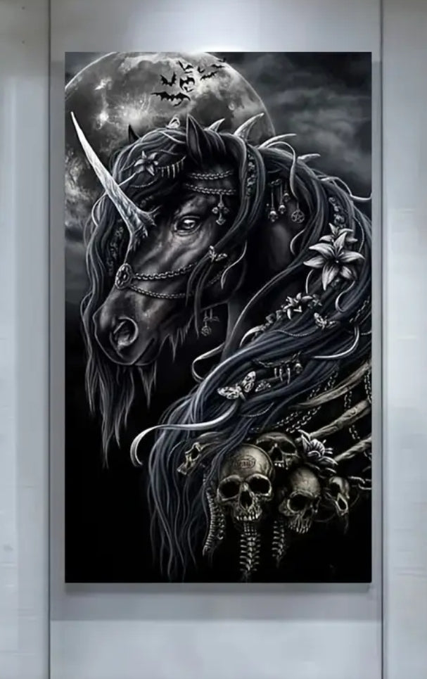 Dark Unicorn Diamond Art Painting Kit