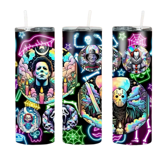 Horror icons Stainless Steel Travel Coffee Cup Tumbler