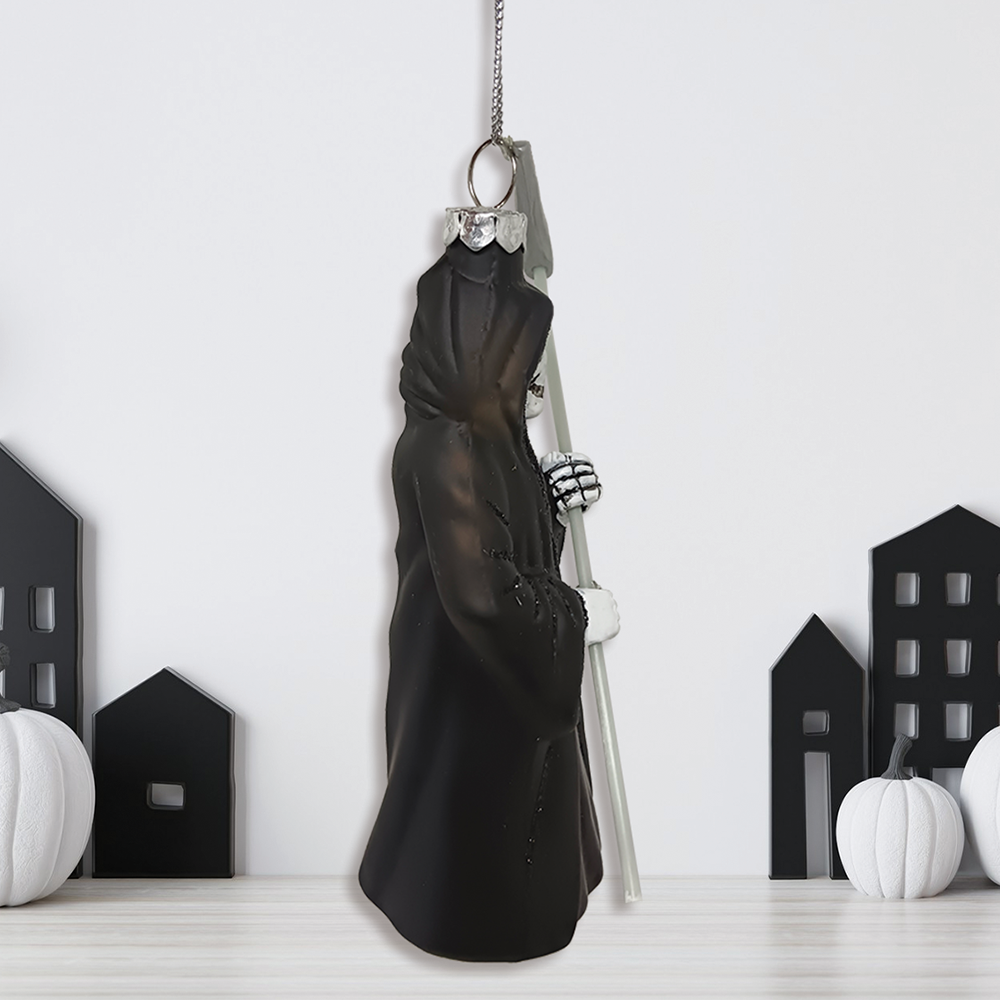 Grim Reaper Horror Glass Ornament