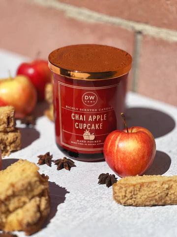 Chai Apple Cupcake Large Glass Candle