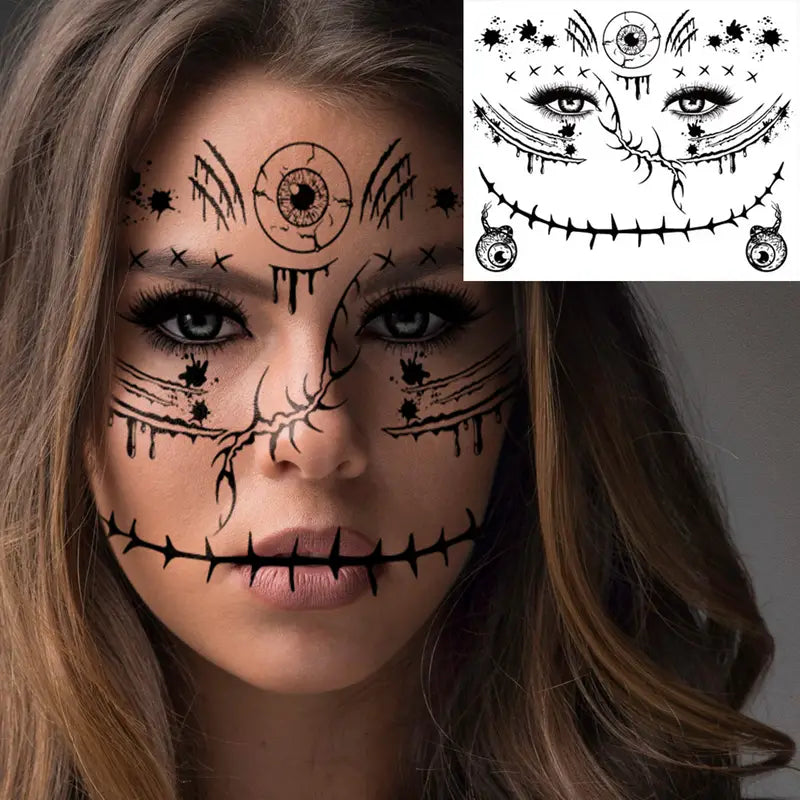 Haunting Face Tattoos