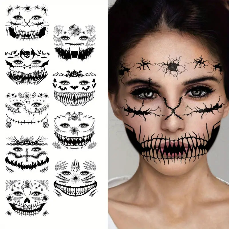 Haunting Face Tattoos