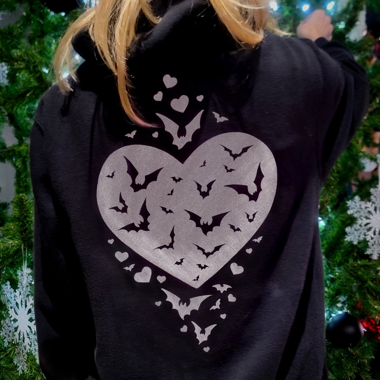 Haunted LOVE Bats Hooded Sweatshirt