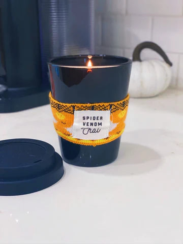 Spider Venom Chai Large Glass Coffee Mug Candle