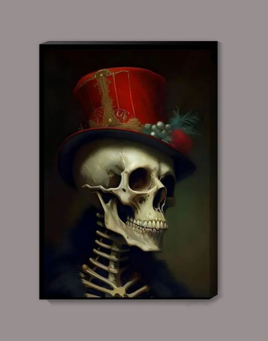 Gothic Christmas Skeleton Canvas